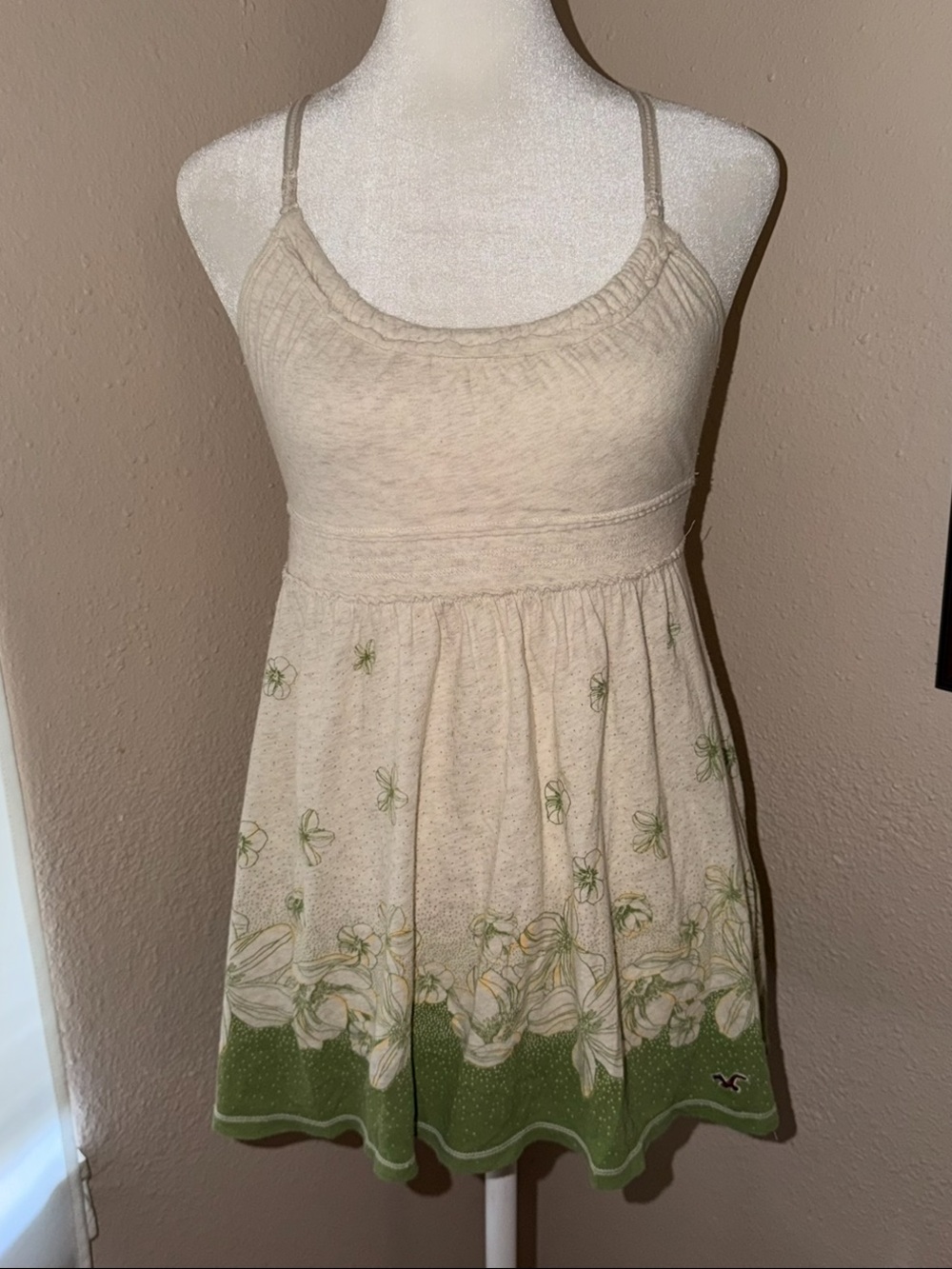 Vintage Y2K Hollister 2000s Babydoll Floral Tank Top